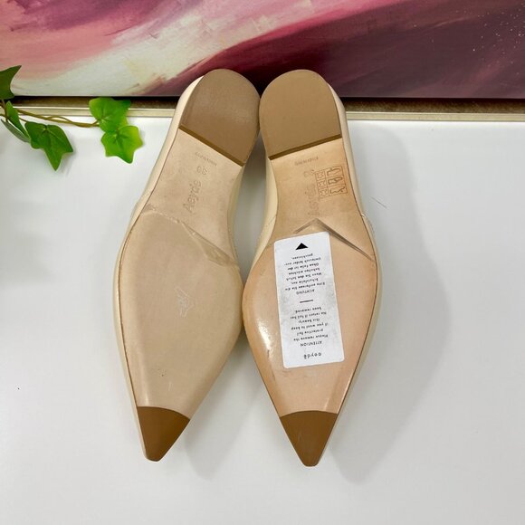 Aeyde Martha Pointed Toe Flats in Creamy  Size EU 36 / US 6 - Picture 10 of 13